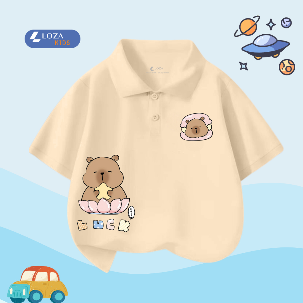 Áo polo bé trai in hình Capy Luck - Loza Kids PL3097_thumbnail_2