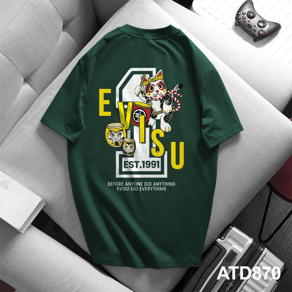 Áo thun nam evisu form rộng local brand ATD870 Miucho Iconic tay ngắn vải cotton cổ tròn in mix_thumbnail_10