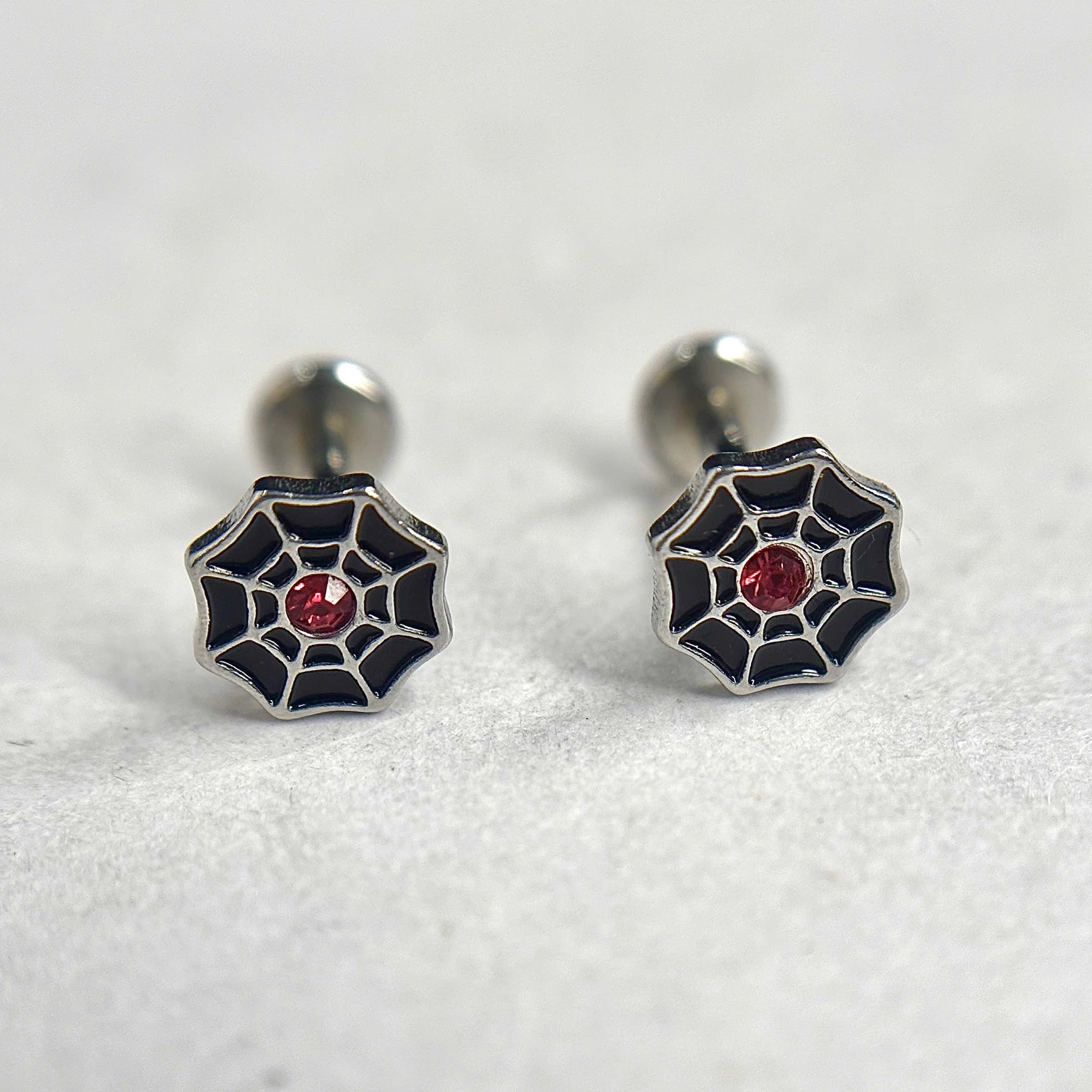 Khuyên kiểu đá đỏ mạng nhện dẹt