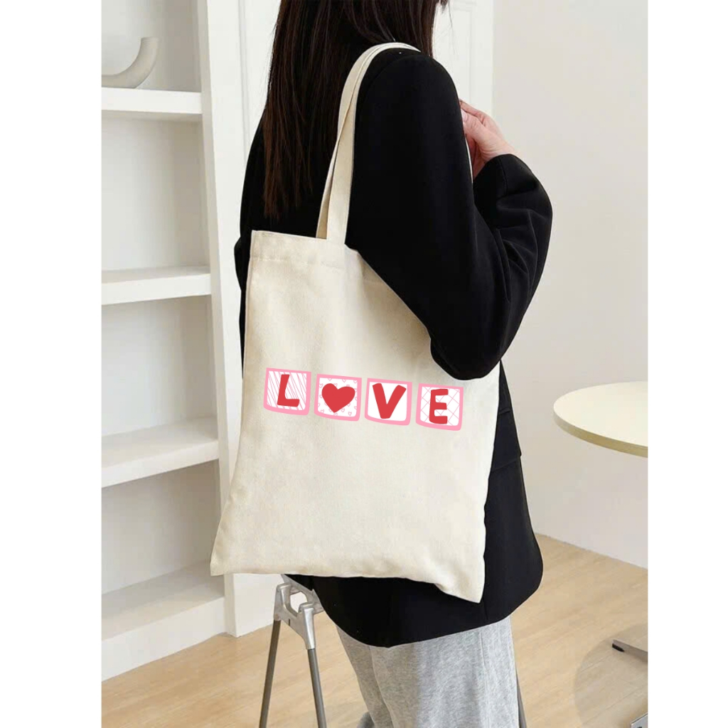 Túi Tote Vải Canvas phong cách Hàn Quốc  túi đi học, túi đi chơi  kích thước 33x37cm đựng vừa A4 mã TOTE04_thumbnail_5