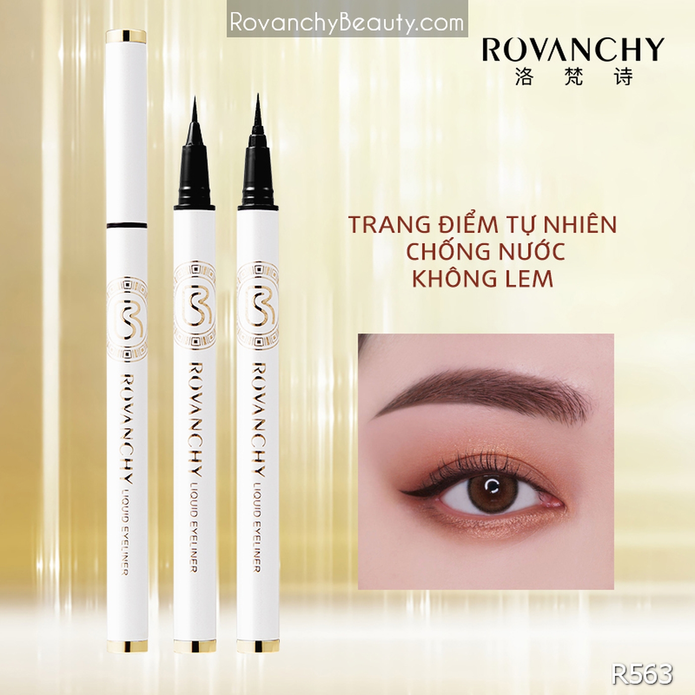 Bút Kẻ Mắt Nước ROVANCHY R563 - Chống Lem, Lâu Trôi, Mực Nét Tự Nhiên_thumbnail_9
