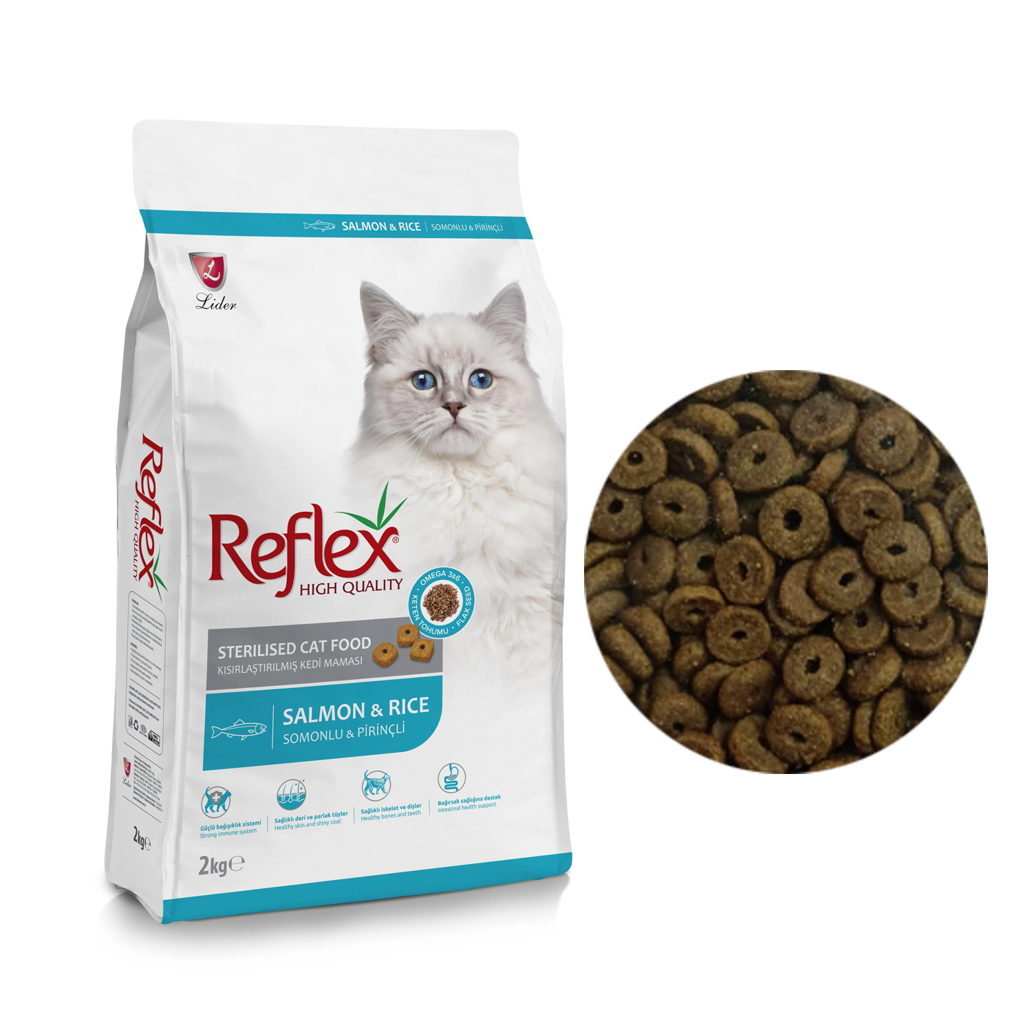 Thức ăn cho mèo Reflex Sterilised Cat Food Salmon & Rice (vị cá hồi) 2kg_thumbnail_3