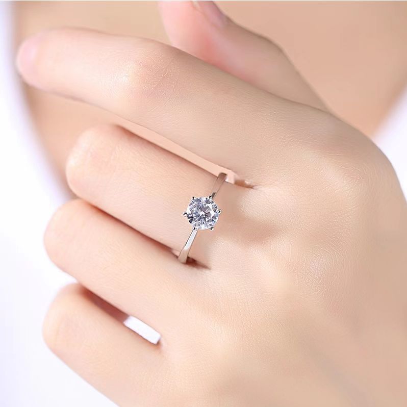 Nhẫn Nữ Cổ Điển Đính Kim Cương 6 Chấu_thumbnail_1