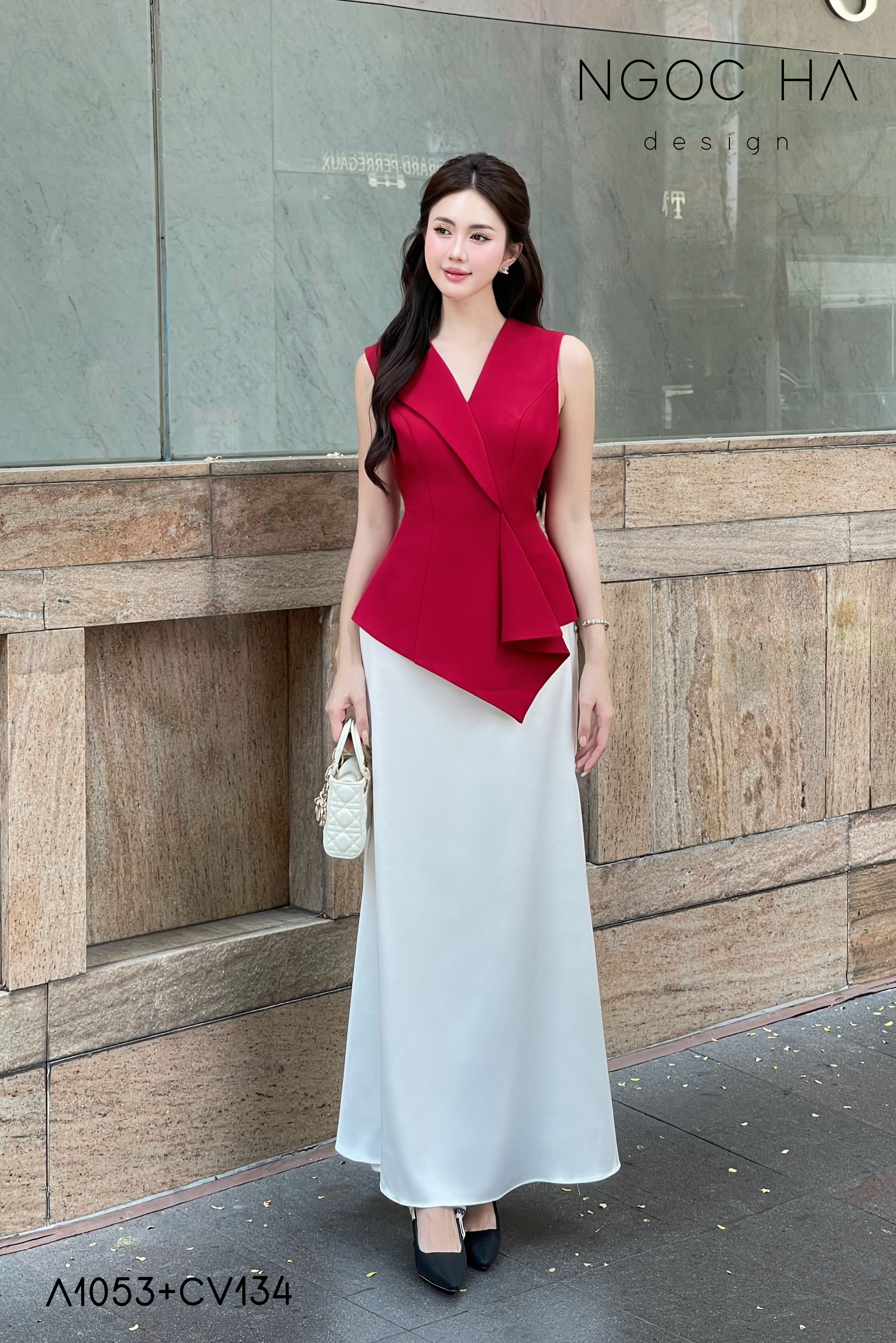 Diva Set_ Áo Rớt Vai Cổ V, Chân Váy Lụa Đuôi Cá A1078+CV134_thumbnail_20