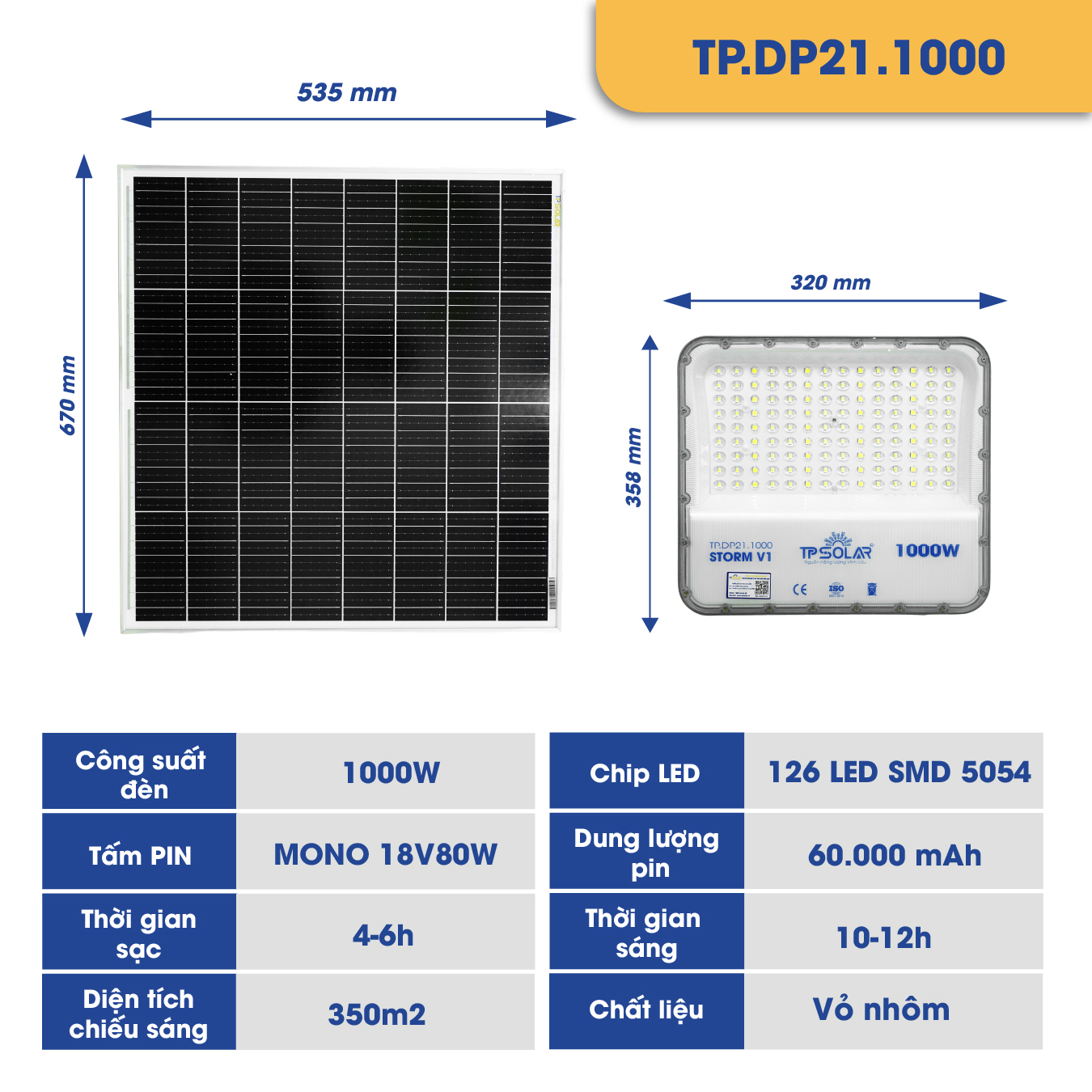 Đèn pha STORM V1 năng lượng mặt trời TP SOLAR PRO DP21_thumbnail_1