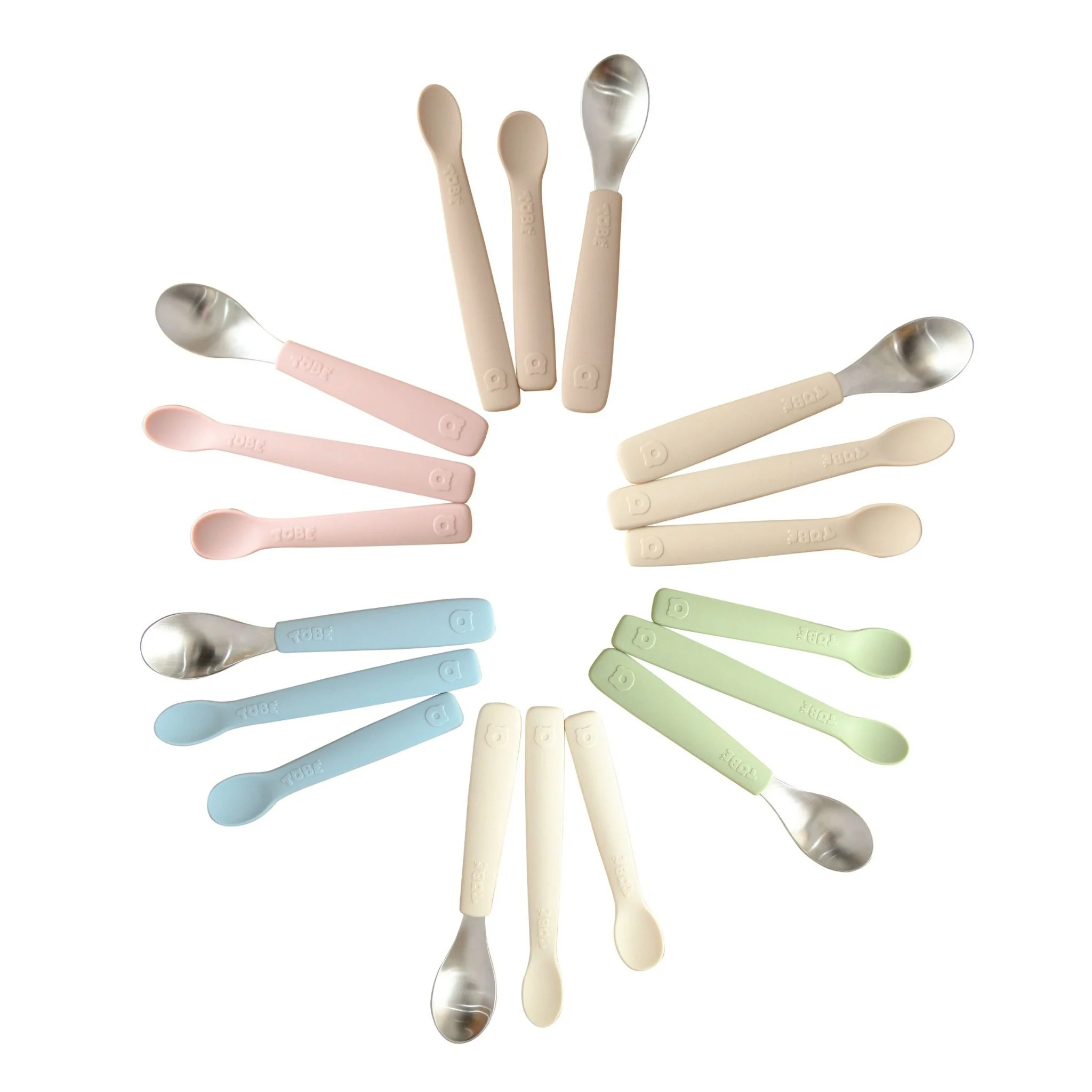 Bộ 3 thìa dĩa ăn dặm Eco Silicon (Pink, Milk White)_thumbnail_13