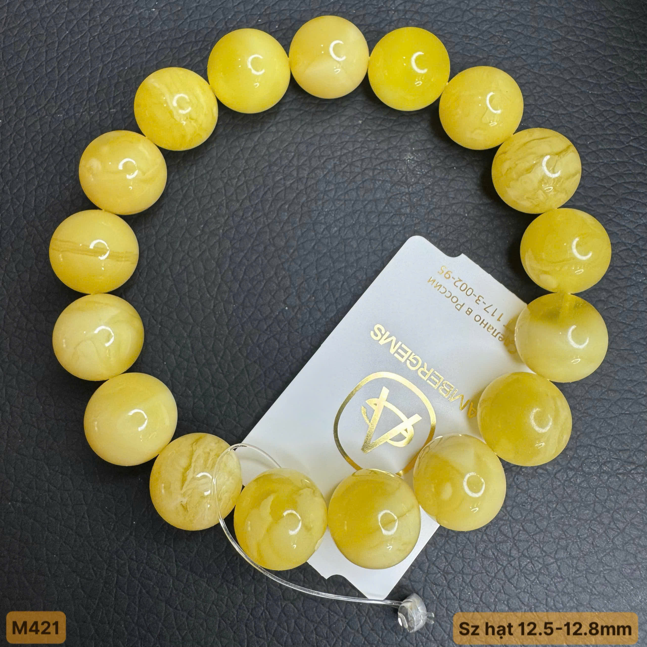 Lắc Tay hổ phách Vân Hoàng Gia - M421