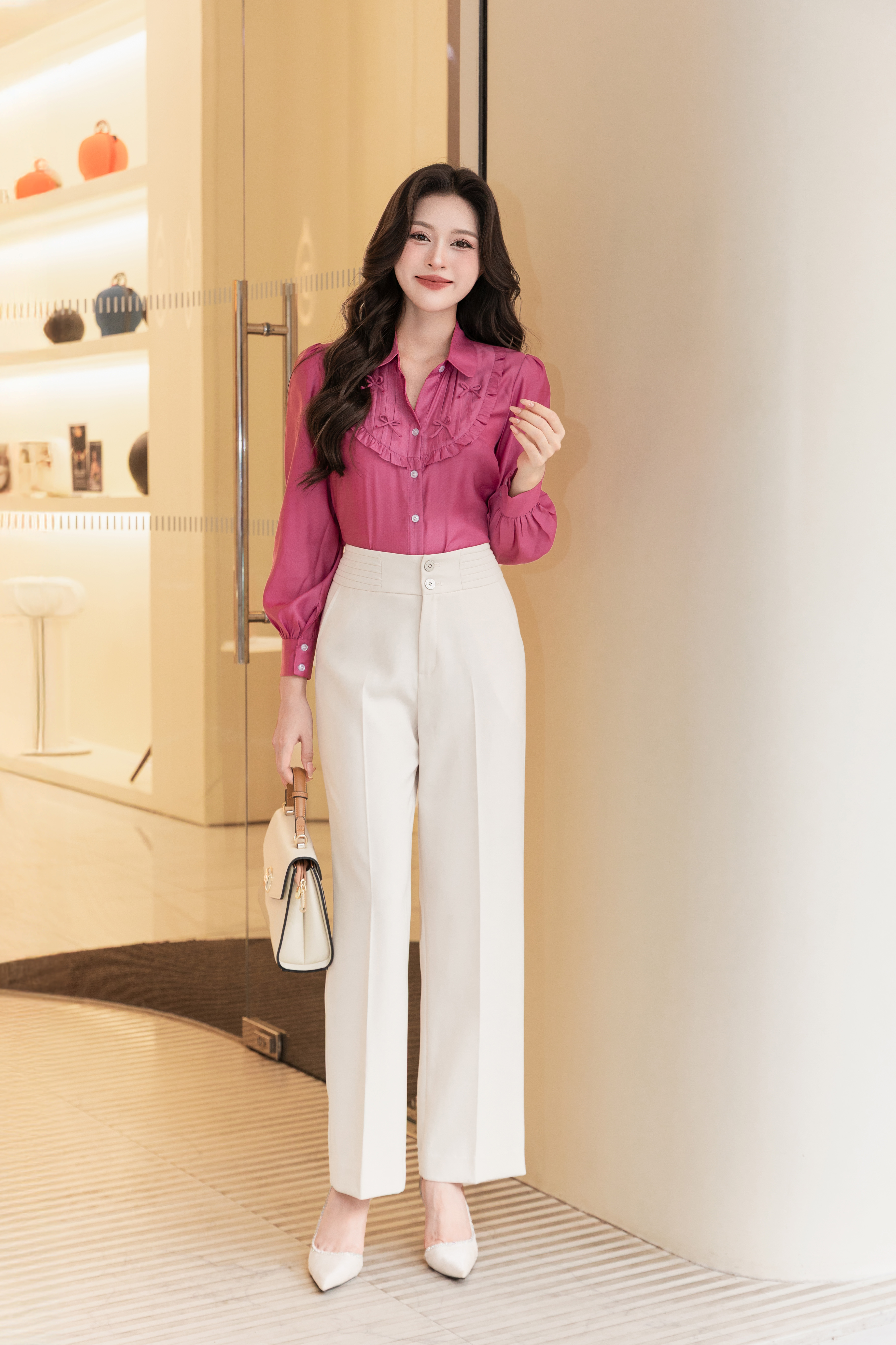 Áo sơ mi bèo ngực đính nơ A4200_thumbnail_7