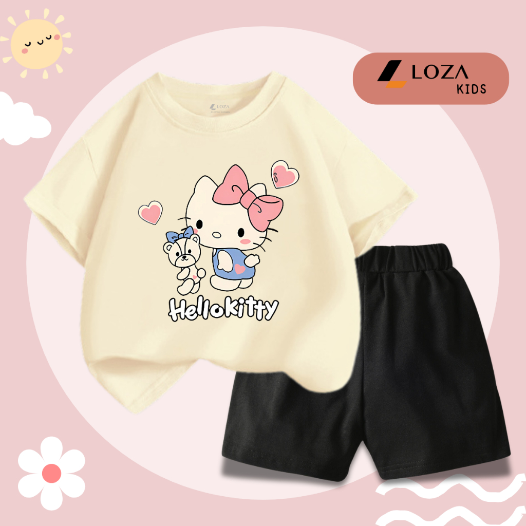Bộ đồ bé gái in hình 'Hello Kitty' - Loza  Kids SB292_thumbnail_4