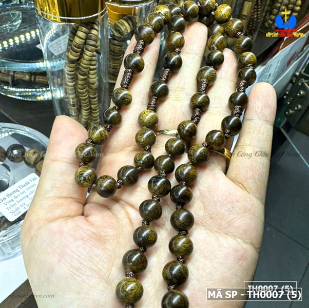 Chuỗi Mân côi 50 hạt trầm Indo hạt 8ly_thumbnail_2