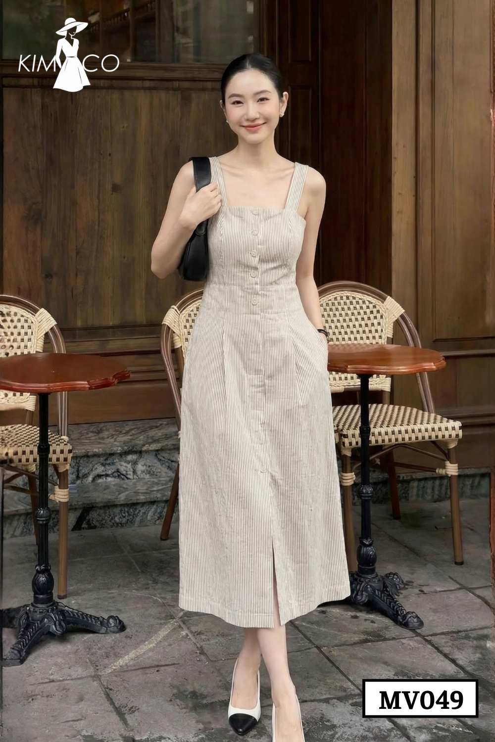 Đầm Linen Sọc Nắng Phố - MV049