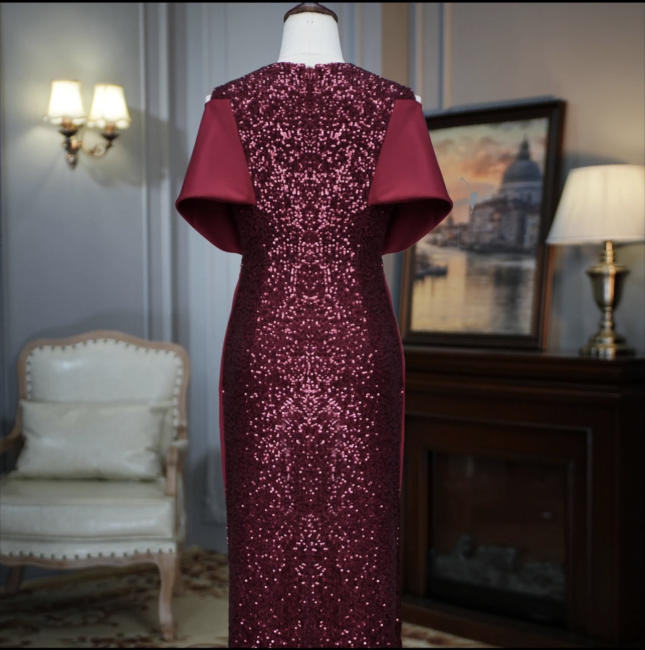 Đầm kim sa cổ tròn cao cấp_thumbnail_5