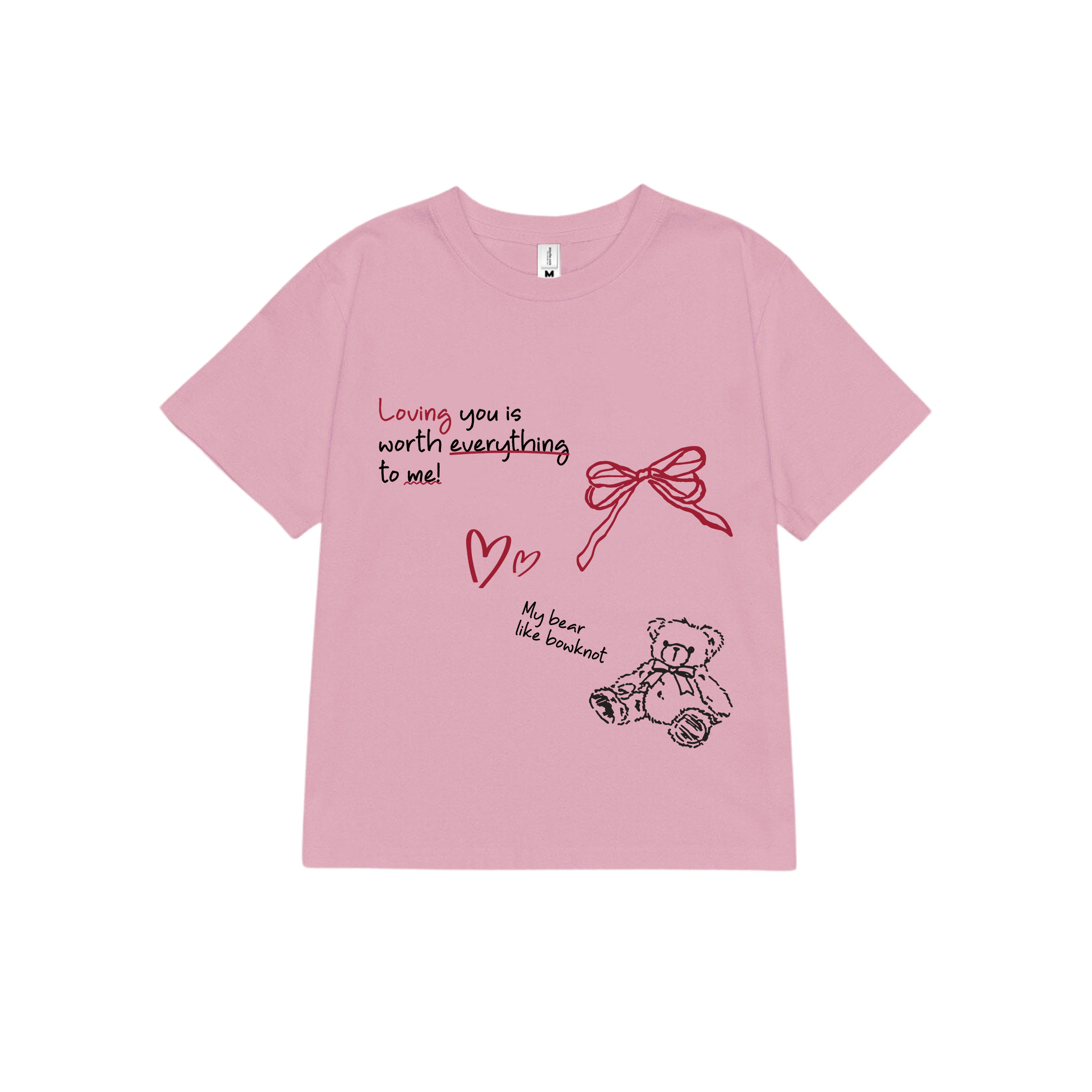 Áo thun baby tee nơ nhỏ xinh form ôm xinh xắn ABD1170 Miucho tay ngắn Cổ tròn hotrend in mix_thumbnail_10