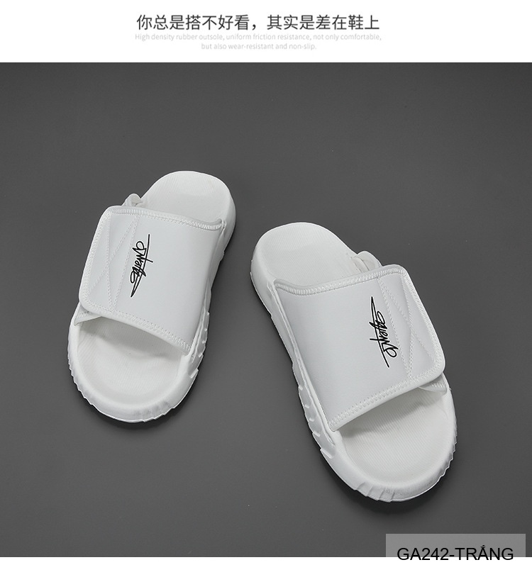 GA242 - Dép xỏ ngón nam da bò phong cách trẻ trung màu trắng đen_thumbnail_6