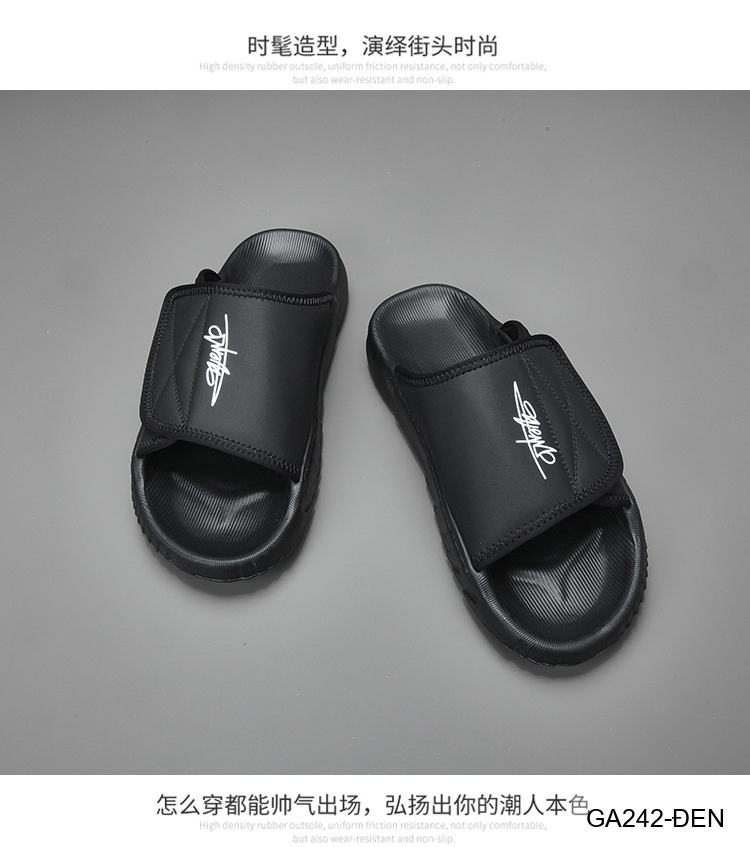 GA242 - Dép xỏ ngón nam da bò phong cách trẻ trung màu trắng đen_thumbnail_16