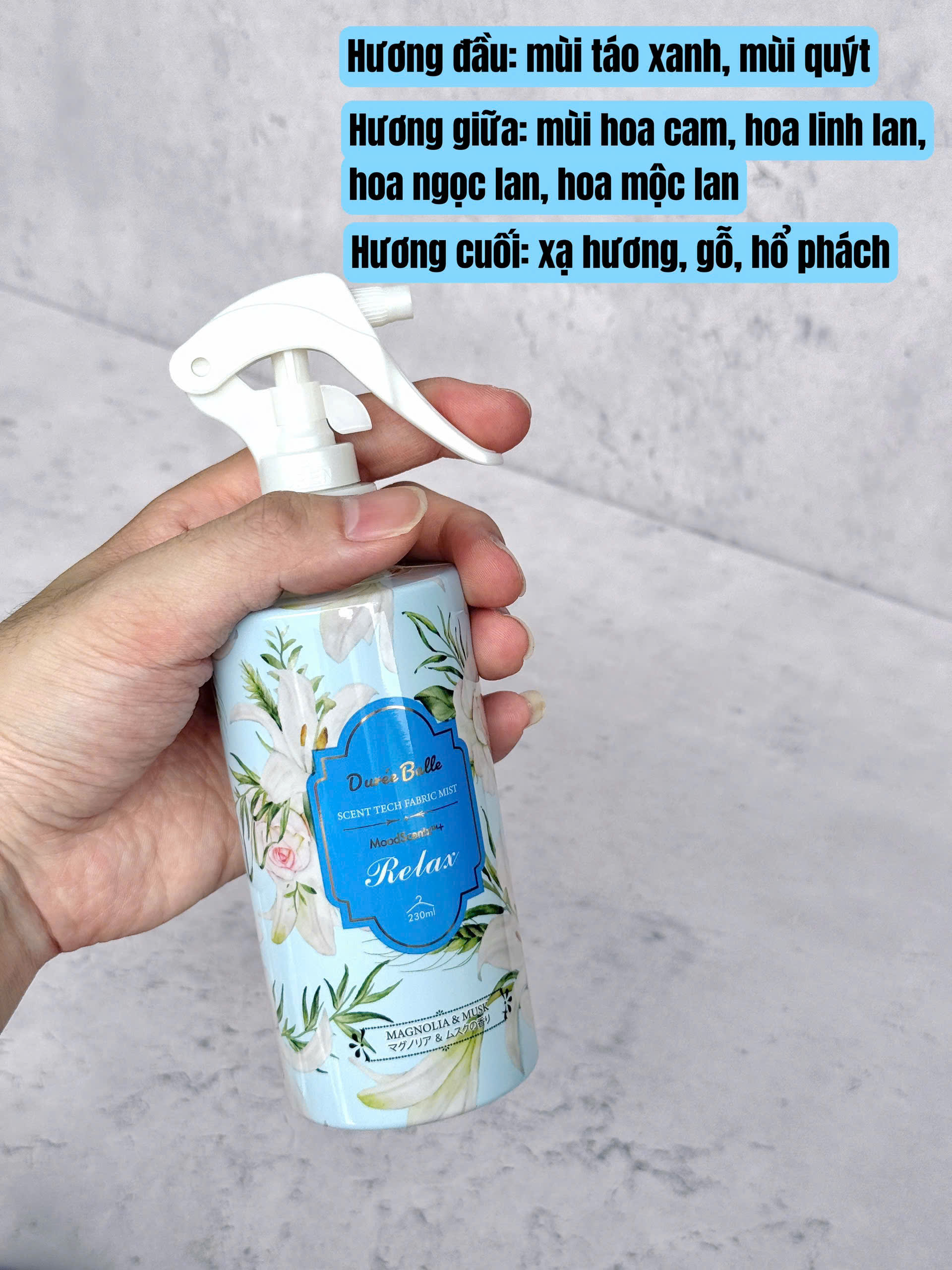 Nước Hoa Quần Áo Duree Balle Chai 250ml