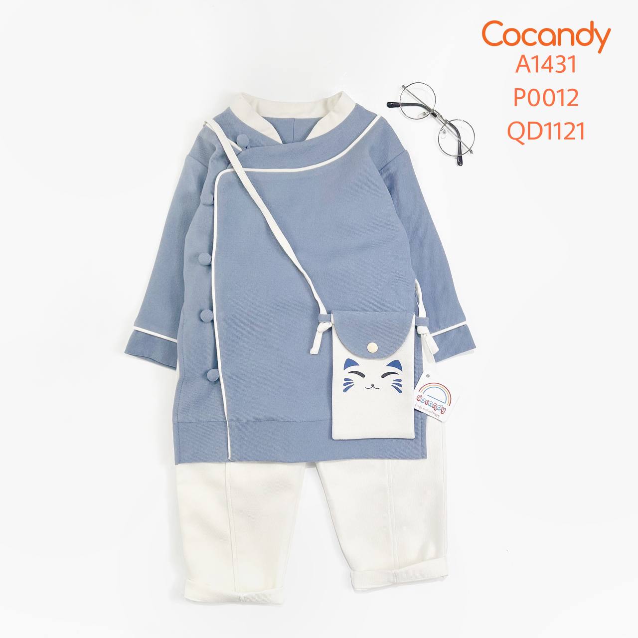 Áo dài XANH phối cổ BE_thumbnail_0