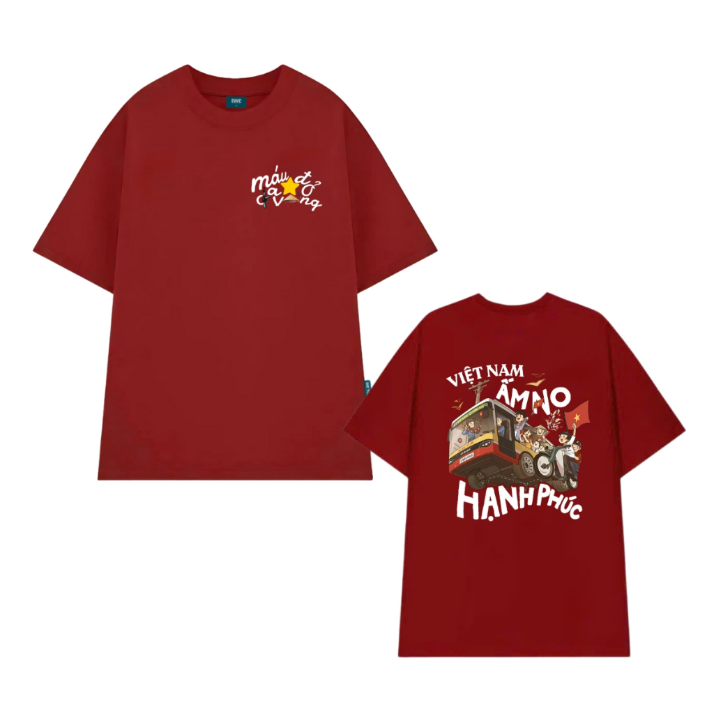 Áo thun Việt Nam Độc lập tự do, Ấm no hạnh phúc dáng oversize nam nữ - Local Brand We Tee T024_thumbnail_6