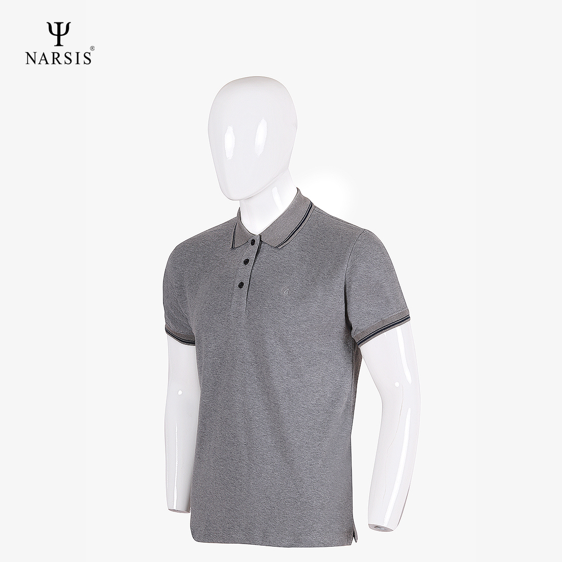 ÁO NAM NARSIS  GHI KẺ TRẮNG D4026 NARSIS CHẤT LIỆU THOÁNG MÁT, DỄ CHỊU, THOẢI MÁI CẢ NGÀY, DỄ VẬN...