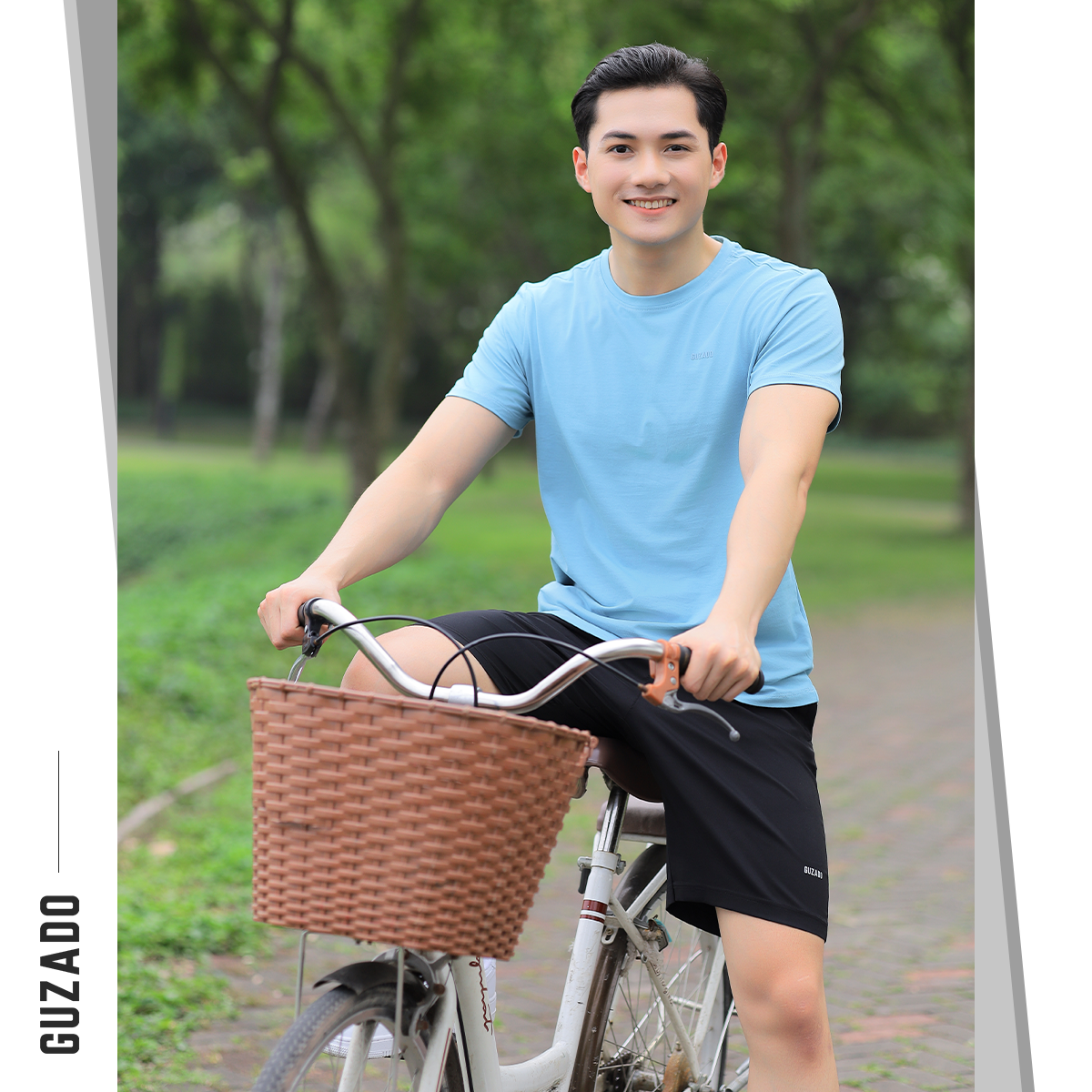 Đồ Bộ Guzado Áo Cotton Kết Hợp Quần Gió Basic  BTS03_thumbnail_17