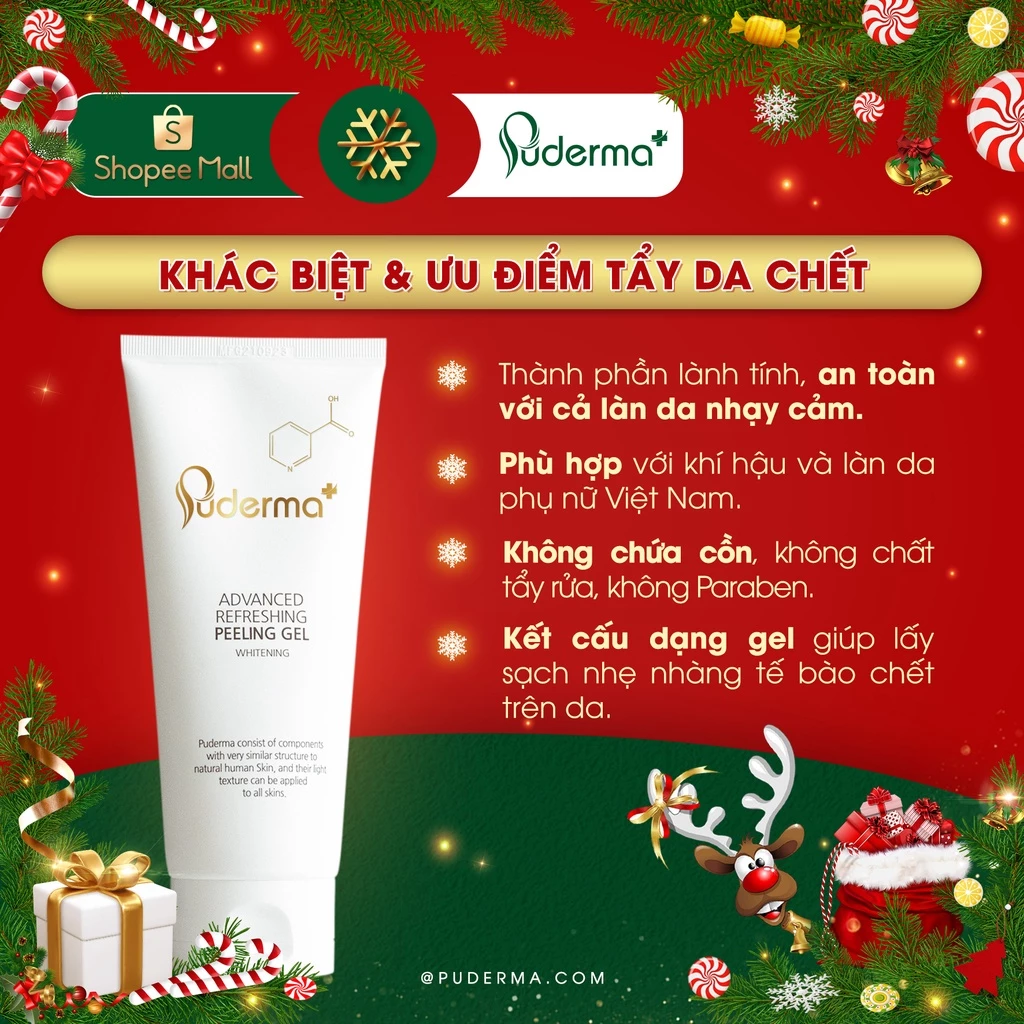 Tẩy da chết Puderma Advanced Refreshing Peeling Gel giúp làm sạch tế bào da chết trên da_thumbnail_3