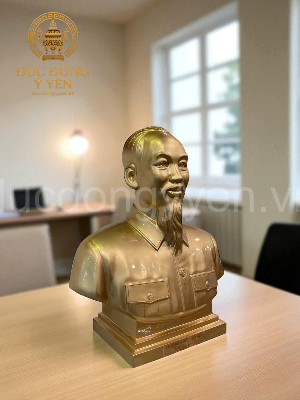 Tượng Bác Hồ bán thân đúc đồng đỏ _thumbnail_2