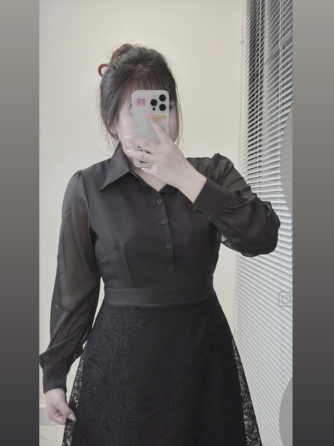 Đầm dáng dài phối ren kiểu bigsize DA156 dành cho nàng mũm mĩm từ 55-95kg_thumbnail_2