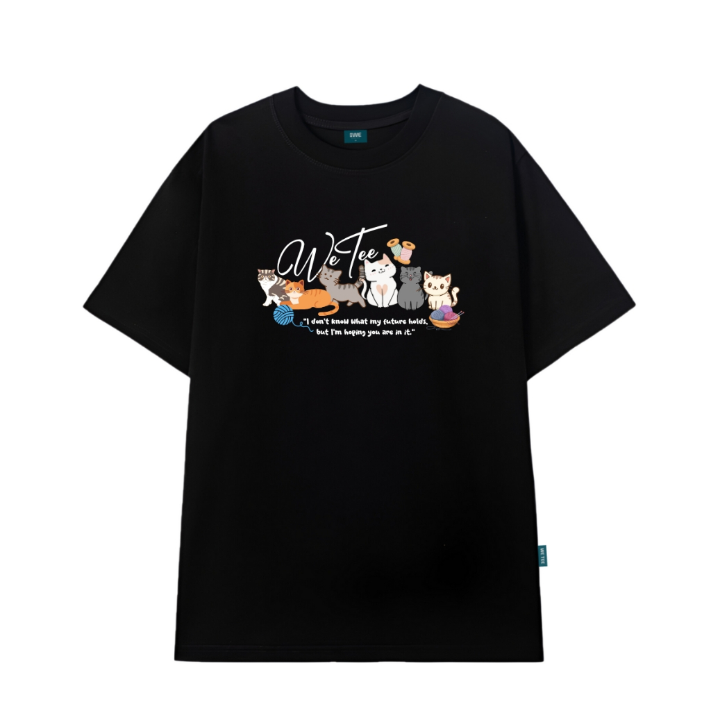 Áo thun nữ form rộng Happy Cats local brand WE TEE unisex nam nữ - WU0983