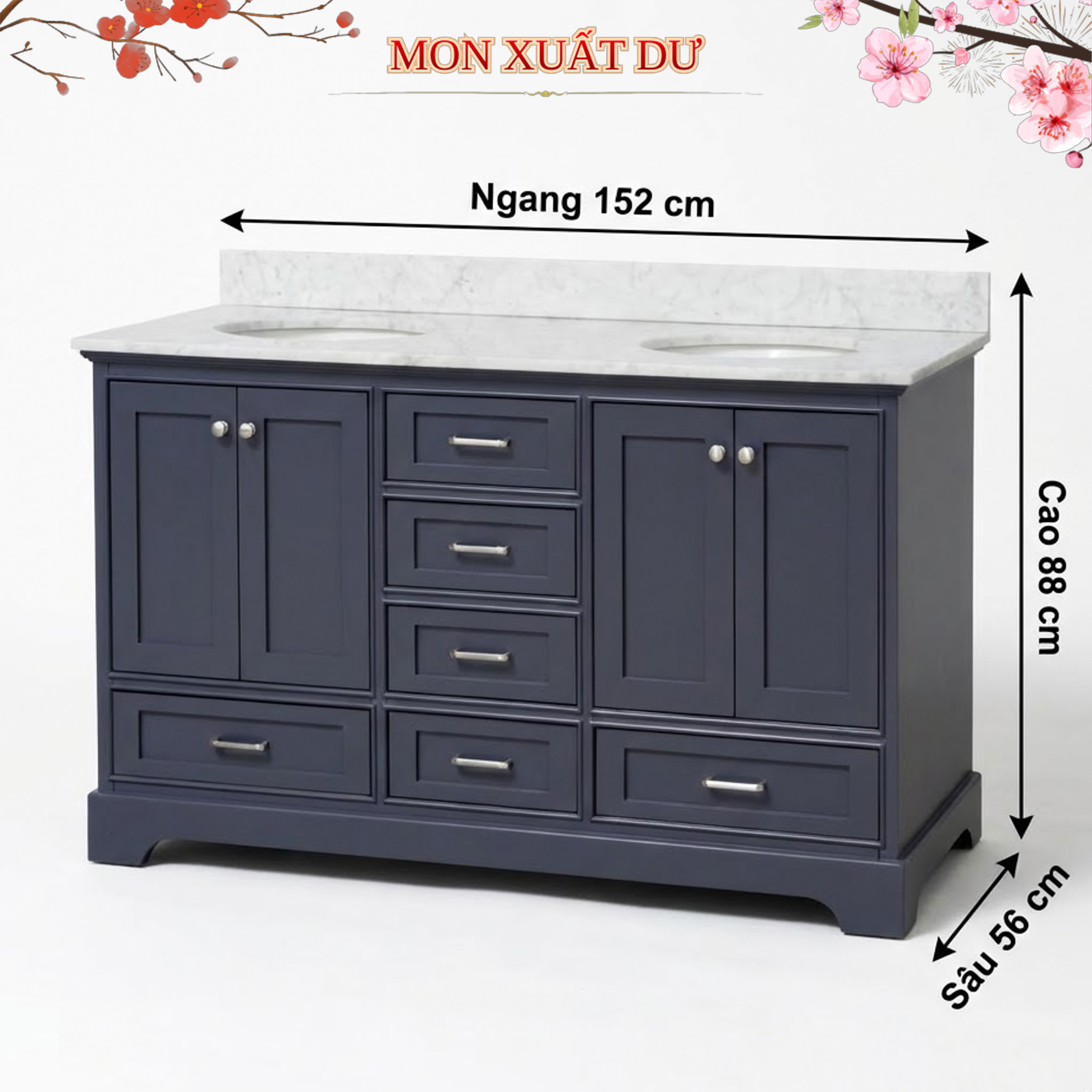 TỦ LAVABO 60 INCH HARPER BY KBC