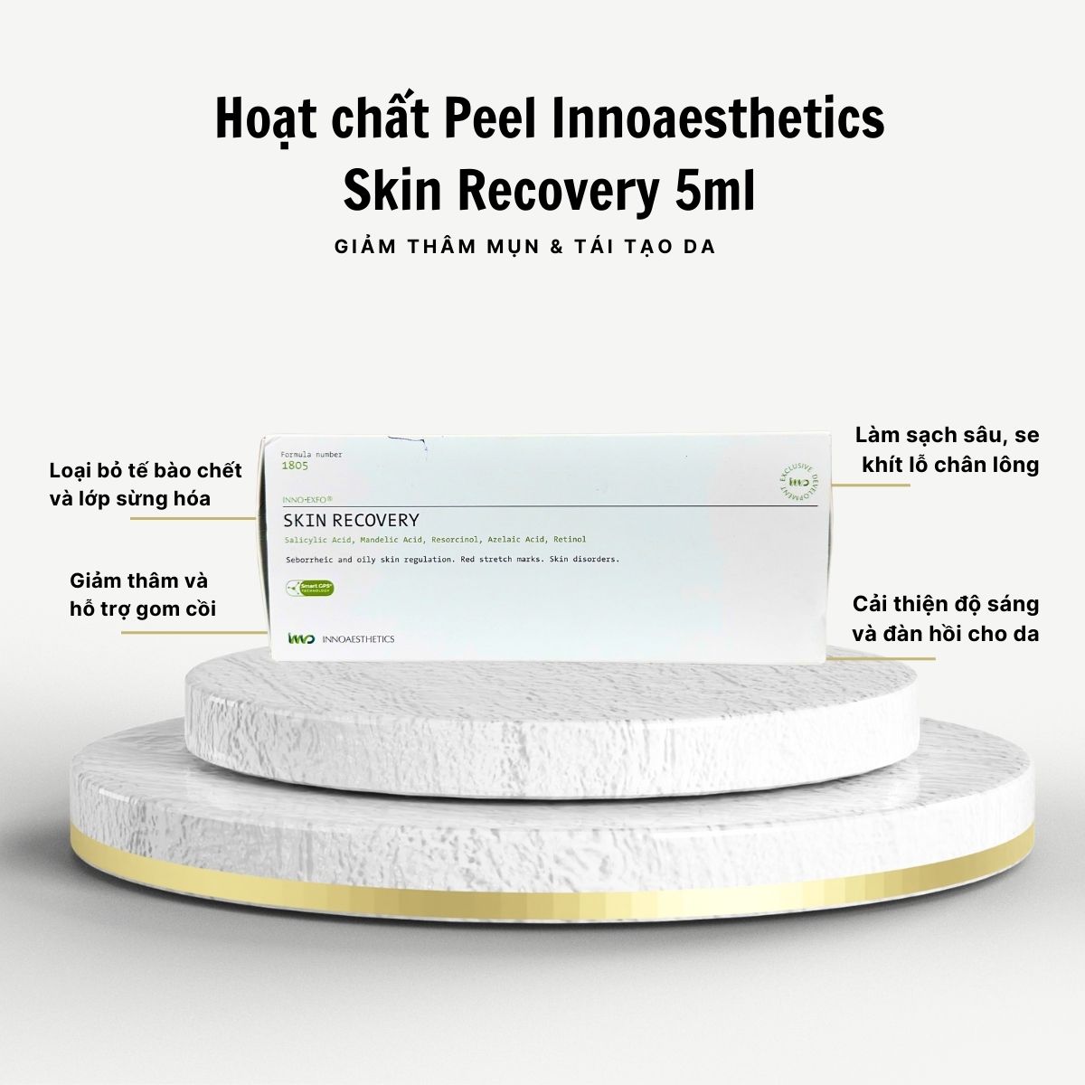Hoạt chất Peel Innoaesthetics Skin Recovery 5ml - Giảm thâm mụn & tái tạo da
