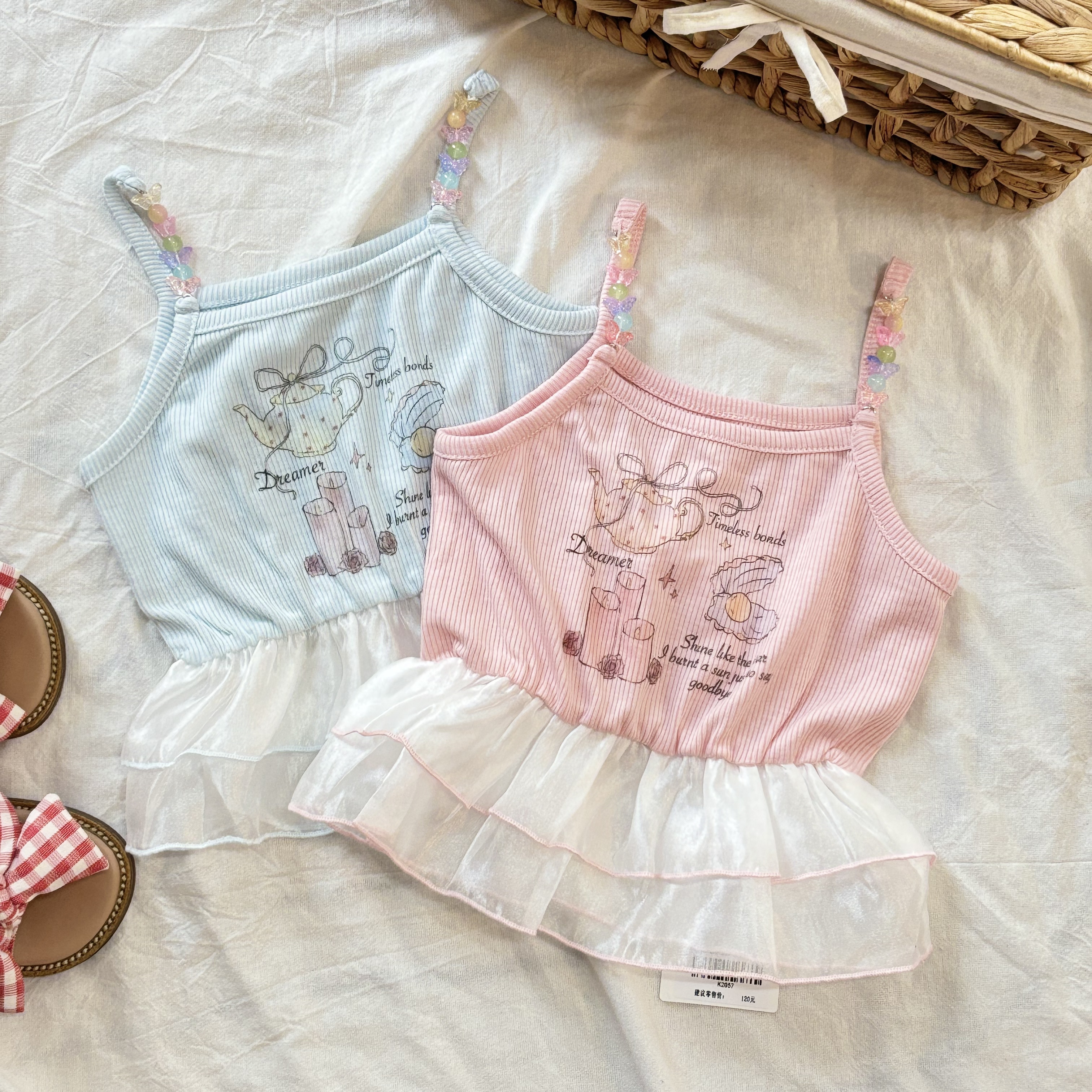 (A37) Áo 2 dây liền voan họa tiết dễ thương thời trang bé gái hè 2025 QCCC_thumbnail_0