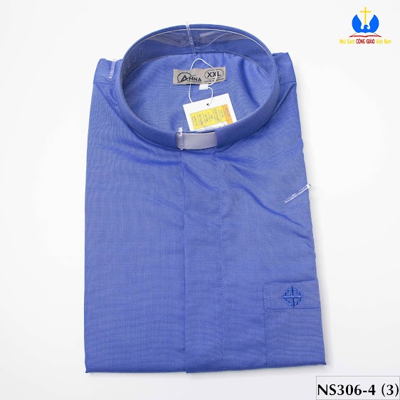 Tổng hợp áo  sơ mi cổ côn ngắn tay cho cha, linh mục - Quà tặng tân linh mục - quà tặng Công Giáo_thumbnail_1