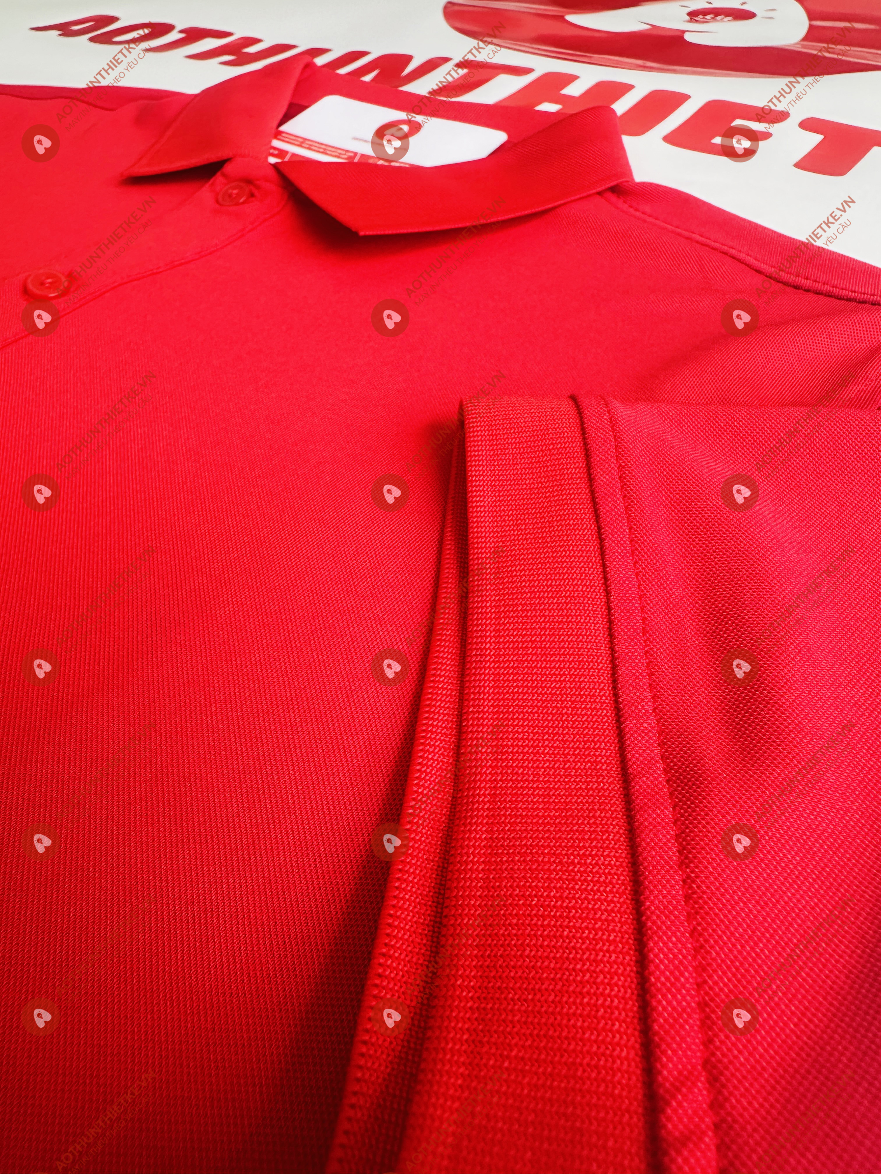 Áo Đồng Phục Polo Basic Đỏ Tươi_thumbnail_2