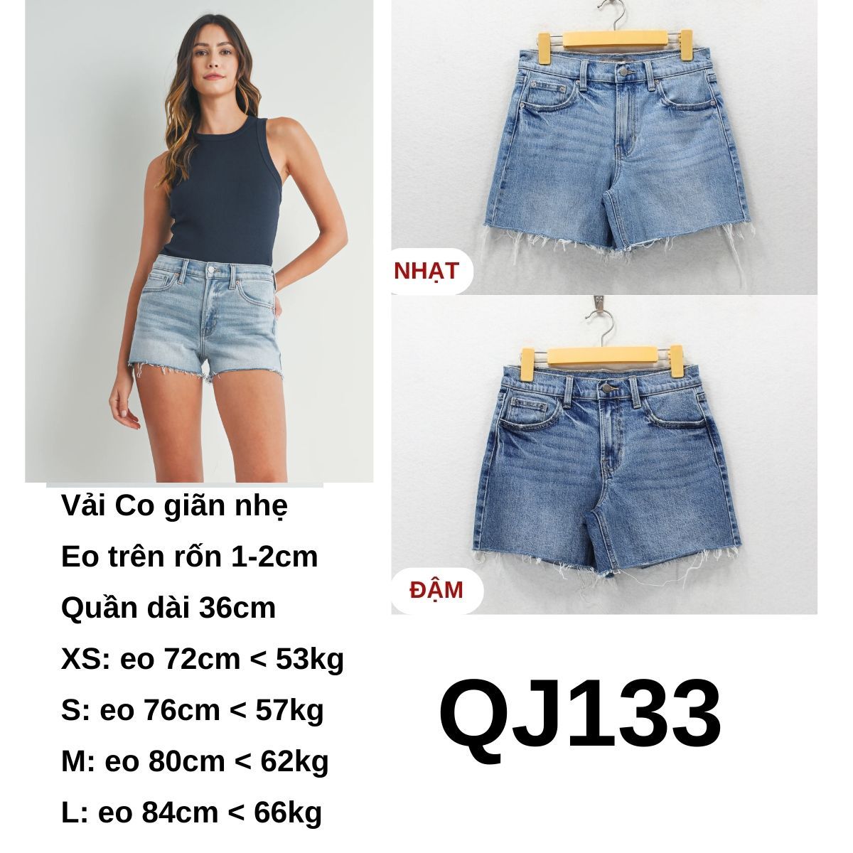 QJ133 - Đùi jeans - cắt lai