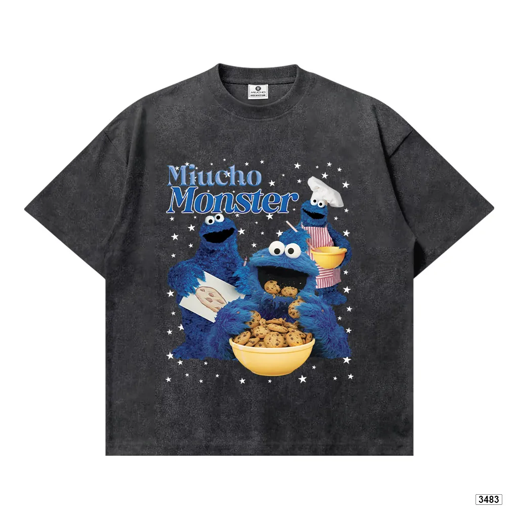 Áo thun boxy hoạt hình Miucho Monster tôn dáng chuẩn form 3483_thumbnail_0