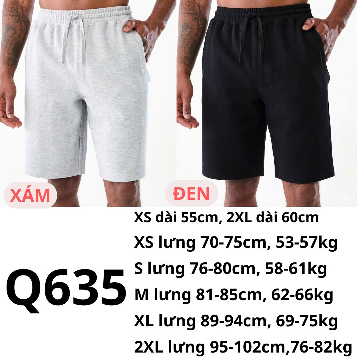 Q635 - Quần thn đùi nam