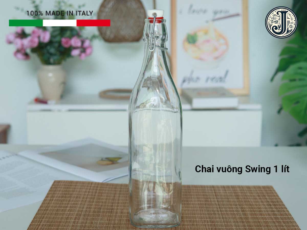 Chai thủy tinh đựng nước, mật ong nắp cài kín hơi Bormioli Rocco_thumbnail_7