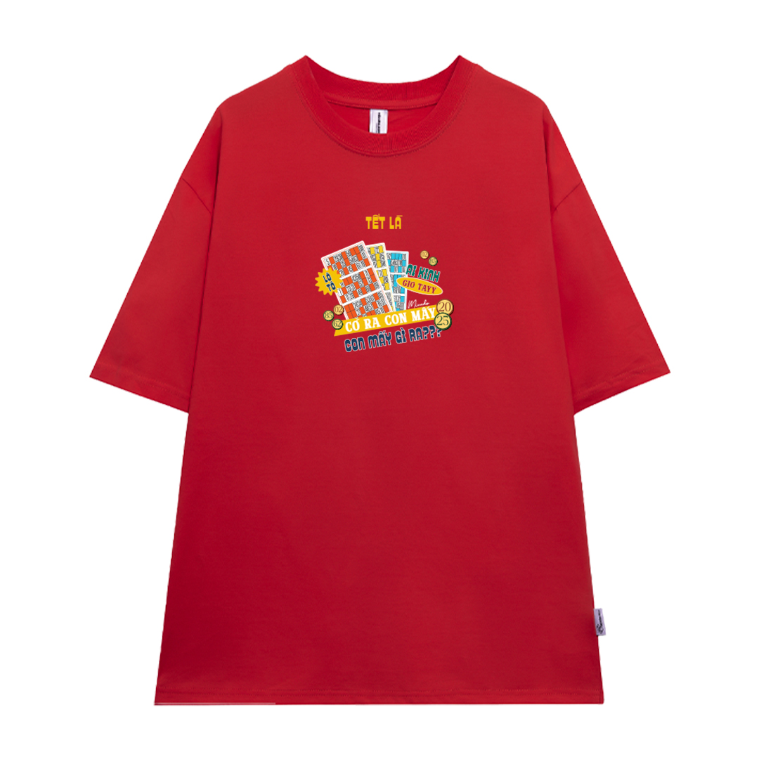 Áo thun TẾT LÀ form rộng cổ tròn chất vải cotton 4c thoáng mát Miucho BST in mix_thumbnail_18