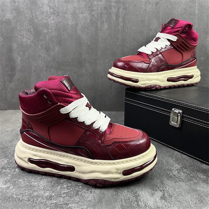 GA384 – Giày nam cao cổ da trơn đế mềm phong cách Hàn Quốc mùa đông_thumbnail_3