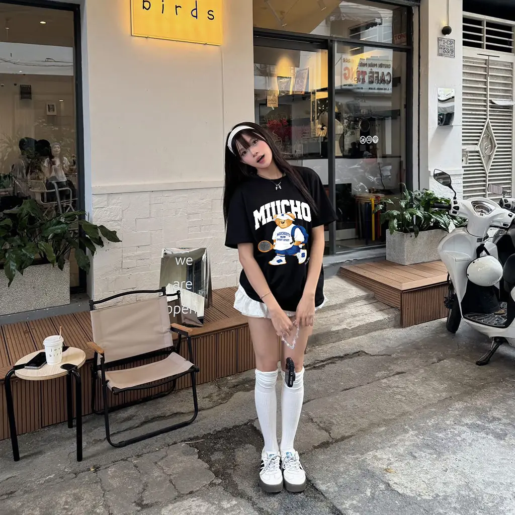 Áo thun form rộng Miucho Gấu Teddy 3112_thumbnail_4