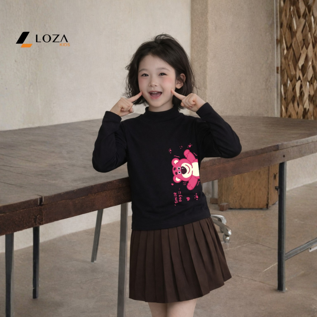Áo giữ nhiệt cổ 3p bé gái hình Melody, Kuromi, Gấu dâu,Cinnamoroll - Loza Kids  CE003_thumbnail_5
