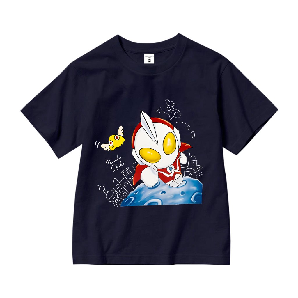 Áo thun cho bé gái form rộng AED1185 Miucho Kid tay ngắn cổ tròn in artwork_thumbnail_12