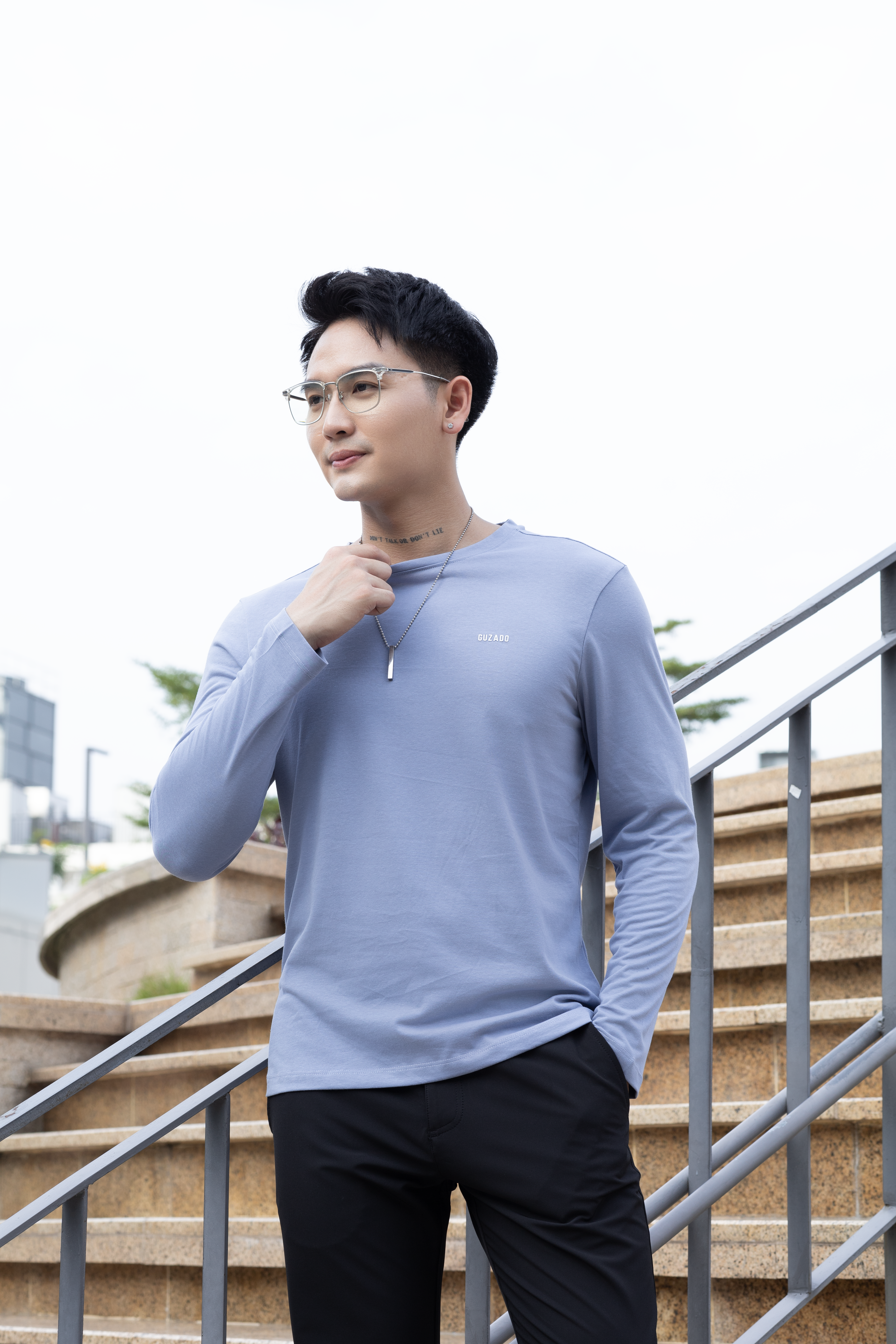 Áo Dài Tay GUZADO Cotton CVC GDT03_thumbnail_7
