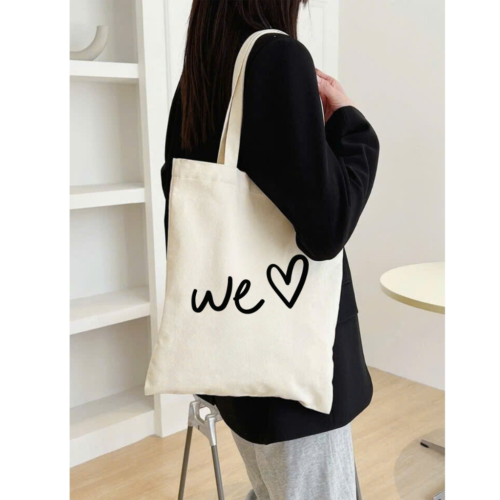 Túi Tote Vải Canvas phong cách Hàn Quốc  túi đi học, túi đi chơi  kích thước 33x37cm đựng vừa A4 mã TOTE04_thumbnail_7
