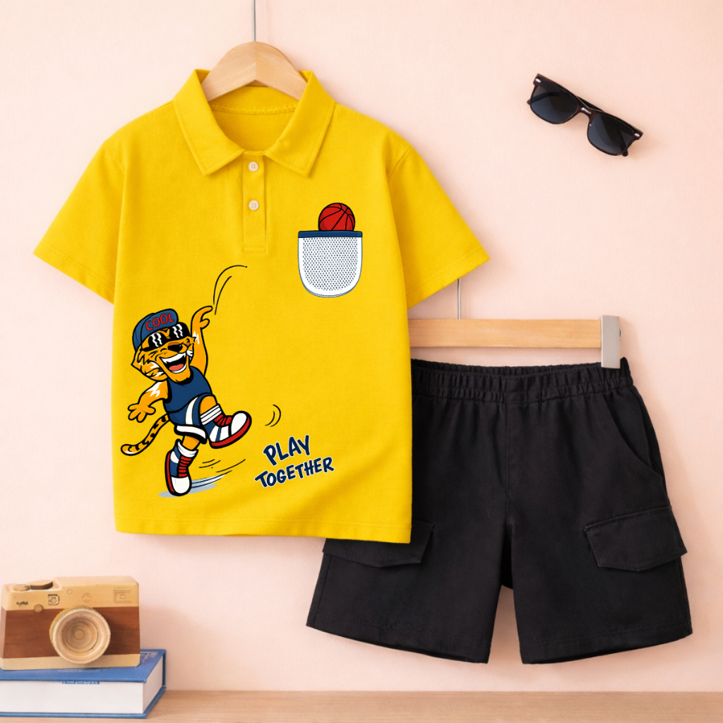 Set bộ Polo bé trai hình Con hổ Together - Loza Kids BU630_thumbnail_7