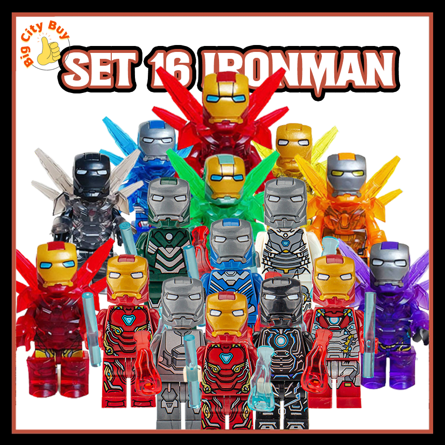 Set 16 Đồ Chơi Lắp Ghép Trọn Bộ IronMan, Đồ Chơi Lắp Ghép Người Sắt Cực Ngầu, Iron Man_thumbnail_0