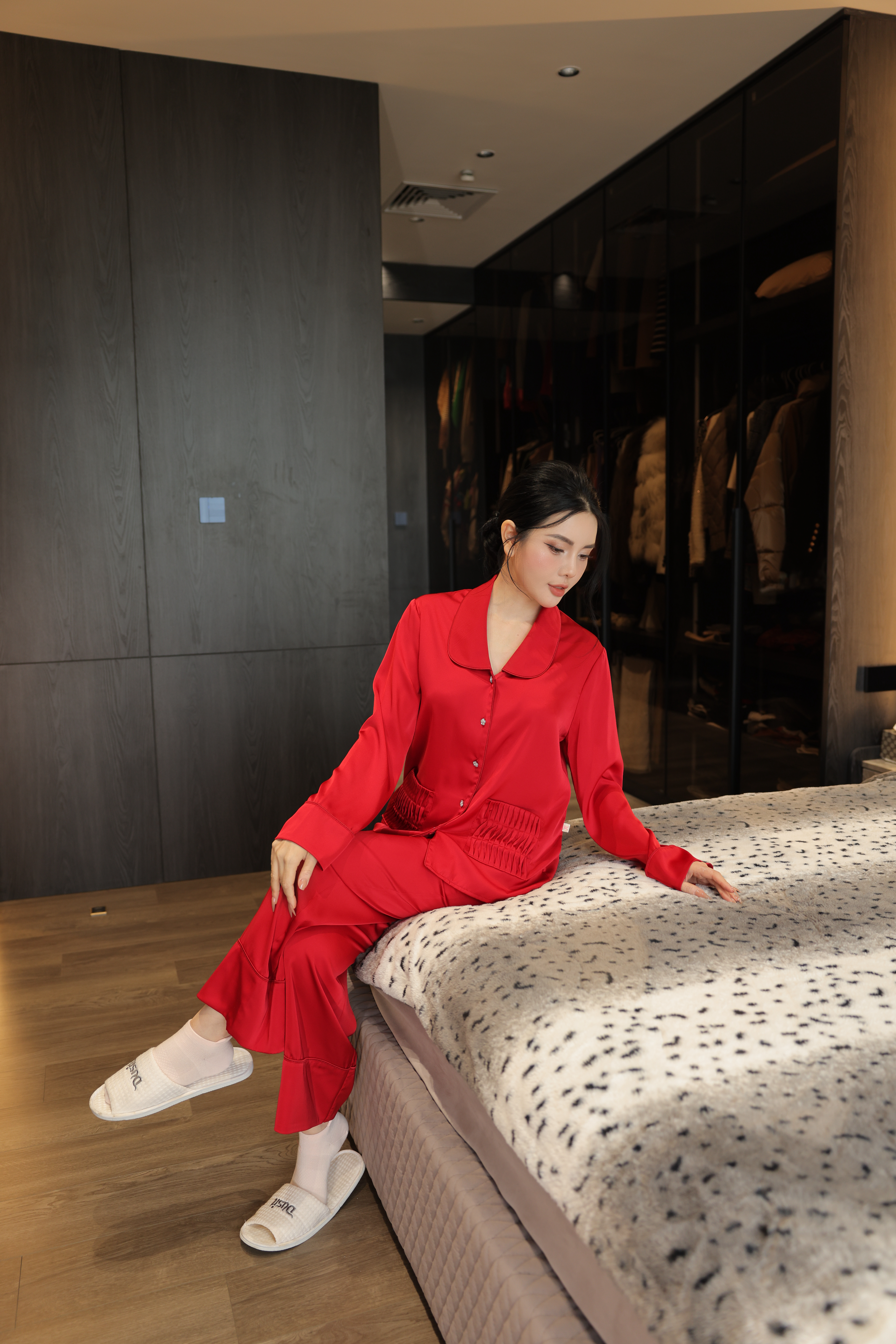 Bộ Lụa Áo Dài Tay, Quần Dài BN672_thumbnail_9