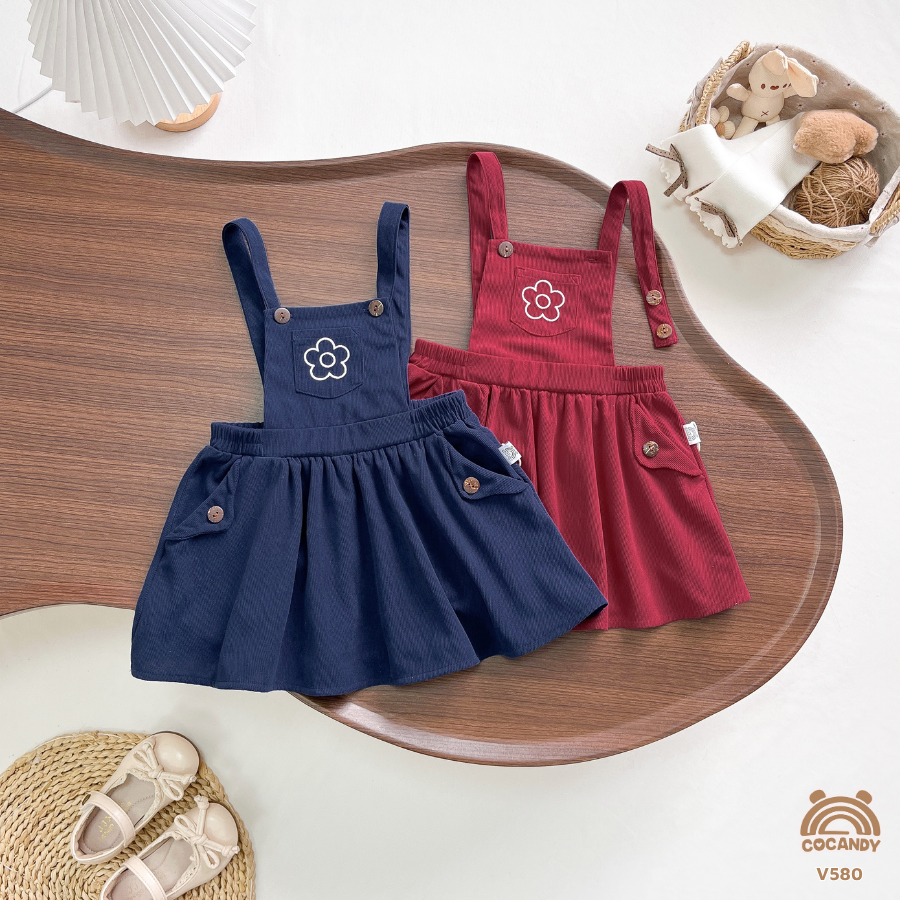 Váy yếm nhung ĐỎ thêu hoa_thumbnail_2