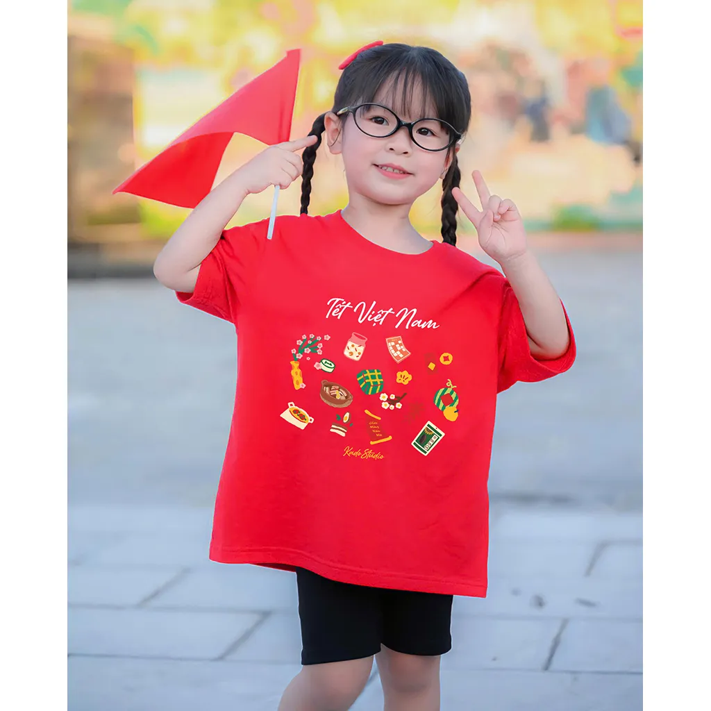 Áo thun kid form rộng Kado chất vải cotton mềm mại thoáng mát thoải mái Tết Việt Nam 2870_thumbnail_2