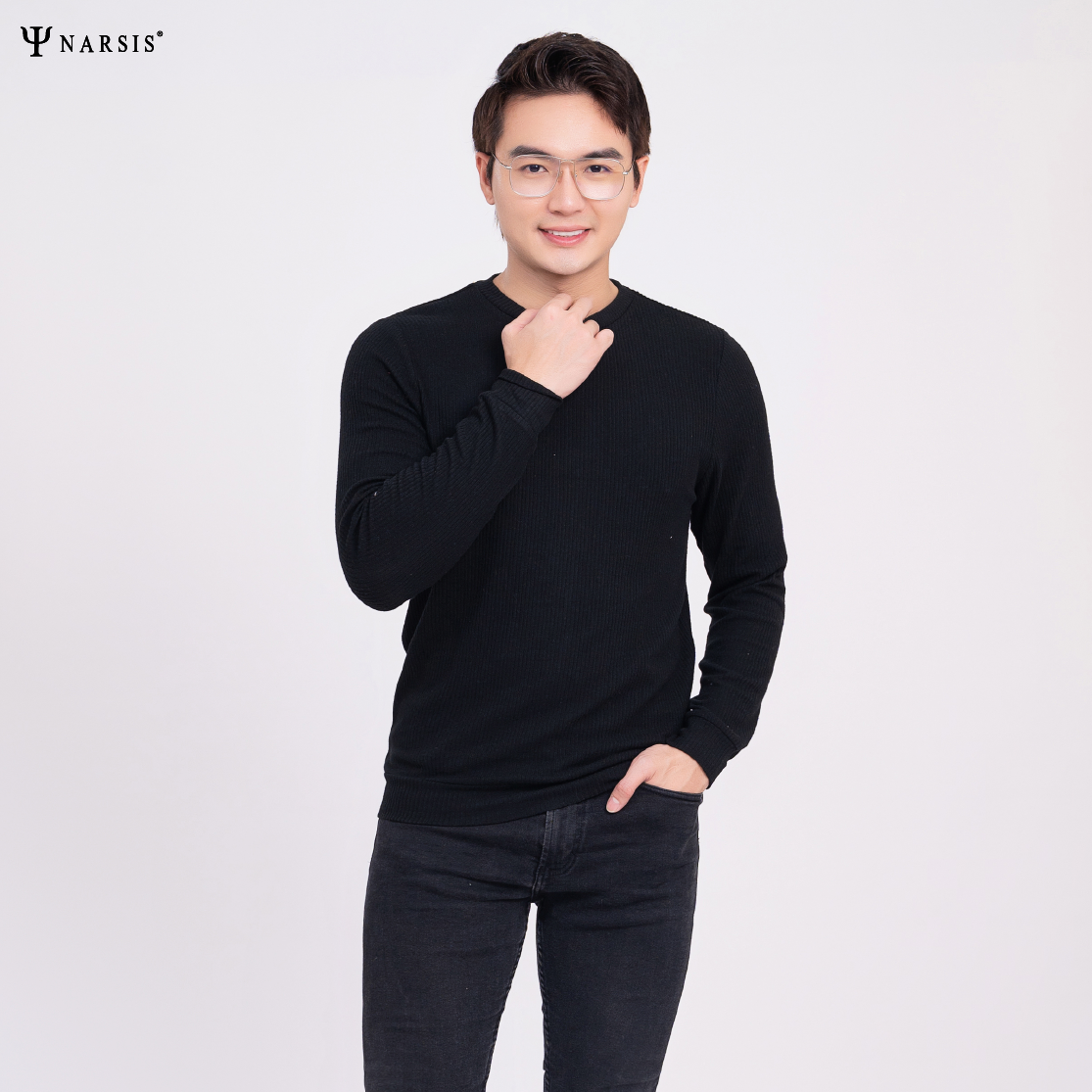 ÁO THU ĐÔNG NAM D0023 NARSIS VẢI LEN COTTON ẤM ÁP, THOÁNG MÁT, GIỮ ẤM TỐT, MỀM MẠI_thumbnail_0